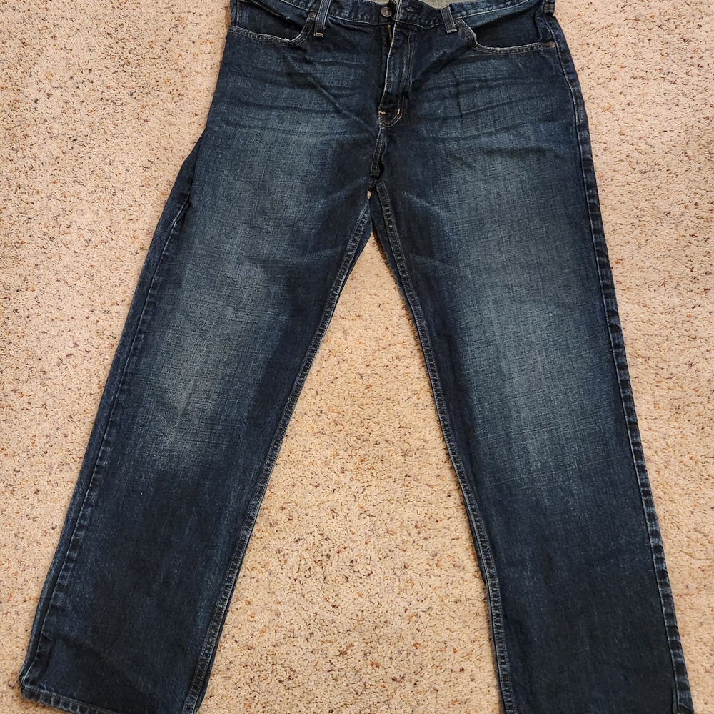 Mens Arizona Relaxed Straight Fit Jeans - Dark Navy Blue - Size 36in x 32in